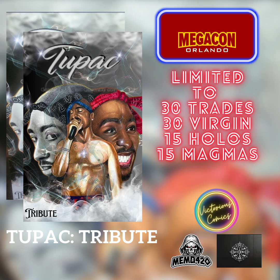 Tupac: Tribute TRADE/VIRGIN SET GREY #1 Megacon 2025 Ltd To 30 with COA