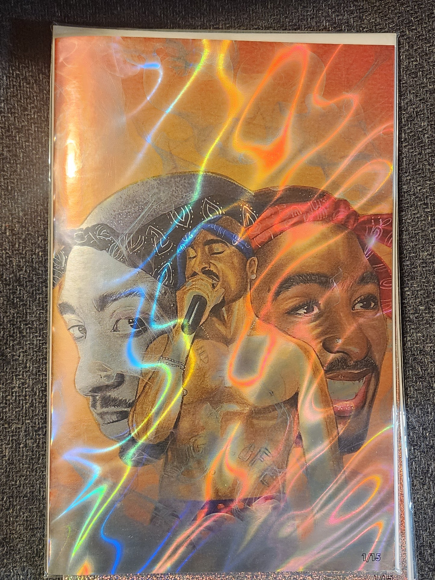 Tupac: Tribute Lava foil Red #1 Megacon 2025 Ltd To 15 with COA