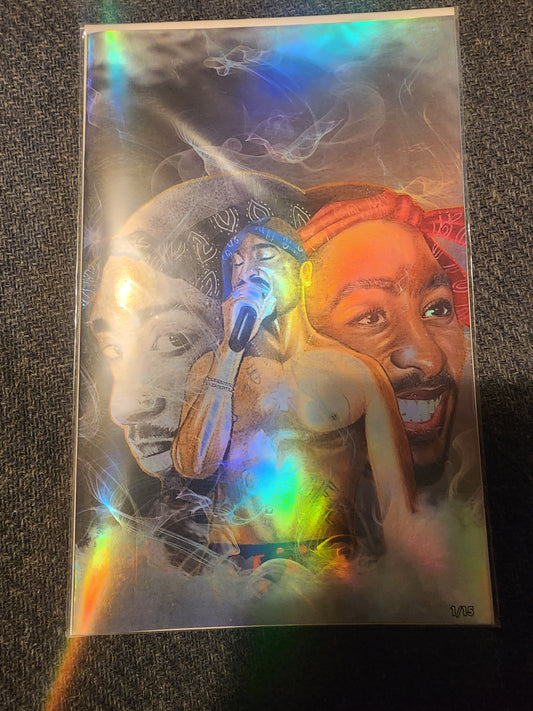 Tupac: Tribute HOLO FOIL Grey  #1 Megacon 2025 Ltd To 15 with COA